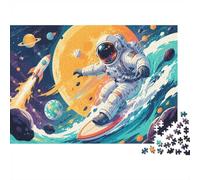 1000 Pièces Mini Puzzle pour Adolescents Astronaute Espace Fusée Carton | 38x26cm Décoration Salon Découpe Précise Cadeau Ami Détente