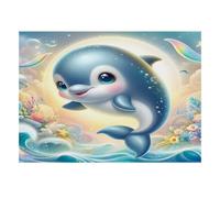 1000 Pièces Mini Puzzle pour Adolescents Dauphin Océan Fleur Relaxant