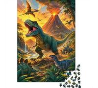1000 Pièces Mini Puzzle pour Adolescents Dinosaure Volcan Forêt Loisir