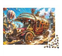 1000 Pièces Mini Puzzle pour Adolescents Steampunk Ballon Horloge Défi