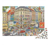 1000 Pièces Mini Puzzle pour Adolescents Ville Rue Bâtiment Carton