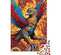 1000 Pièces Mini Puzzle pour Adultes Aigle Engrenage Art Relaxant | 38x26cm Papier Salon Décor Coupe Précise Cadeau Anniversaire Détente