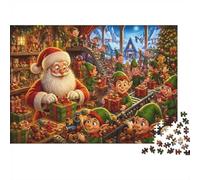 1000 Pièces Mini Puzzle pour Adultes Cadeau Elf Workshop Cadeau