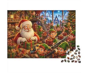 1000 Pièces Mini Puzzle pour Adultes Cadeau Elf Workshop Cadeau