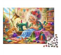 1000 Pièces Mini Puzzle pour Adultes Couture Chat Fleurs Difficile | 70x50cm Carton Décoration Salon Découpe Précise Cadeau Anniversaire Relaxation