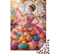 1000 Pièces Mini Puzzle pour Adultes Cupcake Robe Fleurs Idée Cadeau | 38x26cm Carton Amateurs De Puzzles Relaxation Mentale Puzzle Intellectuel Cadeau D'anniversaire Décor De Salon