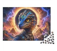1000 Pièces Mini Puzzle pour Adultes Dinosaure Pyramide Foudre Idée Cadeau