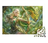1000 Pièces Mini Puzzle pour Adultes Elfe Dragon Forêt Idée Cadeau | 70x50cm Carton Amateurs De Puzzles Détente Mentale Puzzle Assemblage Cadeau Anniversaire Décor Maison