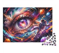 1000 Pièces Mini Puzzle pour Adultes Œil Espace Univers Anniversaire Cadeau | 52x38cm Carton Amateurs De Puzzles Relaxation Mentale Jeu De Puzzle Cadeau De Rassemblement Décor Salon