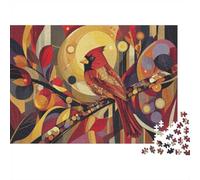 1000 Pièces Mini Puzzle pour Adultes Oiseau Branche Cercle Idée Cadeau | 38x26cm Carton Amateurs De Puzzles Relaxation Mentale Puzzle Intellectuel Cadeau D'anniversaire Décoration Maison