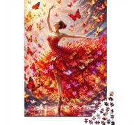 1000 Pièces Mini Puzzle pour Adultes Papillon Danseuse Fleur Éducatif | 70x50cm Carton Décoration Salon Coupe Précise Cadeau Réunion Relaxation