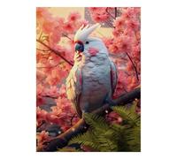 1000 Pièces Mini Puzzle pour Adultes Perroquet Fleur Fougère Difficile | 38x26cm Carton Décor Salon Surface Lisse Cadeau Ami Relaxation