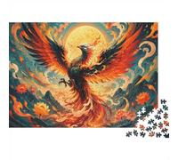 1000 Pièces Mini Puzzle pour Adultes Phénix Lotus Montagne Difficile | 52x38cm Papier Décoration Salon Découpe Précise Cadeau Ami Détente Esprit