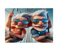 1000 Pièces Mini Puzzle pour Adultes Pont Lunettes Aventure Difficile | 38x26cm Carton Décor Salon Structure Durable Cadeau Ami Entraînement Cérébral