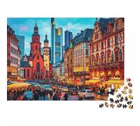 1000 Pièces Mini Puzzle pour Adultes Ville Rue Architecture Carton