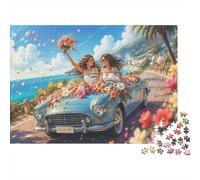 1000 Pièces Mini Puzzle pour Adultes Voiture Fleur Mer Difficile | 70x50cm Carton Décor Salon Structure Durable Cadeau Ami Entraînement Cérébral