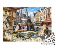 1000 Pièces Mini Puzzle pour Famille Bijouterie Rue Carton