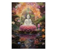 1000 Pièces Mini Puzzle pour Famille Lotus Forêt Réflexion Carton | 70x50cm Décoration Domicile Découpe Précise Détente Anniversaire