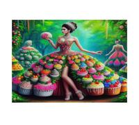 1000 Pièces Mini Puzzle Robe Cupcake pour Adultes | 52x38cm Carton Décoration Salon Coupe Précise Cadeau Anniversaire Détente
