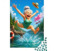 1000 Pièces Mini Puzzle Saut Lac pour Adultes | 70x50cm Carton, Décoration Maison, Coupe Précise, Cadeau Anniversaire, Détente