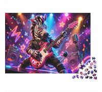 1000 Pièces Mini Puzzle Zèbre Guitare pour Adultes | 70x50cm Carton Décoration Maison Découpe Précise Cadeau Anniversaire Détente