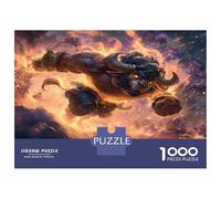 1000 Pièces Minotaure Puzzles Jeu De Société Adulte Pièces Parfaitement Assorties Le Taureau Ardent Puzzles Classiques Qualité Premium pour Adultes 52x38cm/1000pcs
