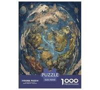 1000 Pièces Monde Flottant Planète Puzzles Jeu De Société Adulte Activités Familiales Stimulantes Mer en Anneau, Terre Ancienne Casse-tête Qualité Premium pour Adultes Et Enfants 70x50cm/1000pcs