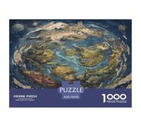 1000 Pièces Monde Flottant Planète Puzzles Jeu De Société Adulte Activités Familiales Stimulantes Mer en Anneau, Terre Ancienne Casse-tête Qualité Premium pour Adultes Et Enfants 70x50cm/1000pcs