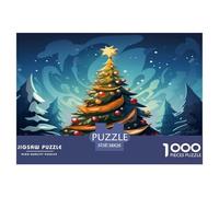 1000 Pièces Noël Trees Puzzles Jeu De Puzzle Activités Familiales Stimulantes Qualité Premium Plante Puzzle De Qualité Supérieure pour Adultes 38x26cm/1000pcs