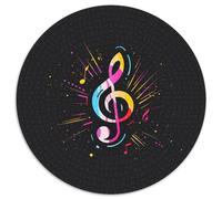 1000 Pièces Notation Musicale Puzzles Jeu De Puzzle Pièces Parfaitement Assorties Coloré Treble Clef Puzzles Classiques Qualité Premium pour Adultes 1000pcs (67.5x67.5cm)