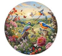 1000 Pièces oiseaus and Fleurs Papier Puzzle Jeu De Puzzle Pièces Parfaitement Assorties Botanical Oiseau Scenes Puzzles Classiques Qualité Premium pour Adultes 1000pcs (67.5x67.5cm)