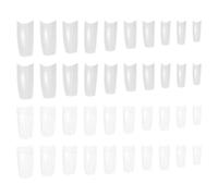 1000 Pièces Ongles Artificiels Style Français, Lot | Plastique, Conseils Demi-couvre, pour Fêtes et Événements, Résistance à Flexion, Pose Manucure