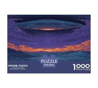 1000 Pièces OVNI Puzzles Jeu De Puzzle Activités Familiales Stimulantes Casse-tête Aéronef mystérieux Puzzle De Qualité Supérieure pour Adultes 38x26cm/1000pcs