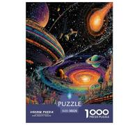 1000 Pièces OVNI Puzzles Jeu De Société Adulte Ville du Futur Spatial Casse-tête Activités Familiales Stimulantes Qualité Premium pour Adultes 38x26cm/1000pcs