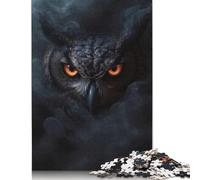 1000 pièces Owl Halloween Wild Owl Poster Photo Métal Impression Couleur par Mk Studio Puzzle Adulte Puzzle en Papier pour Adultes pour Amusement en Famille et Soirées de Jeux 38x26cm/1000 Pièces