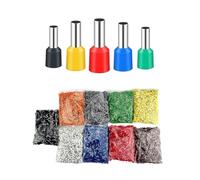 1000 pièces Pack E0508 E7508 E1008 E1508 E2508 Embouts isolés bornier Cordon Fin connecteur de Fil à sertir électrique(E10-12,Red 1000pcs)