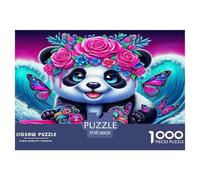 1000 Pièces Panda géant Papier Puzzle Divertissement Créatif Pièces Parfaitement Assorties Animaux Mignons Casse-tête Qualité Premium pour Adultes 38x26cm/1000pcs