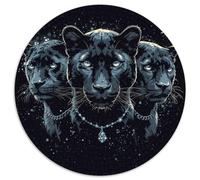 1000 Pièces Panthères Noires Puzzles Jeu De Société Adulte Activités Familiales Stimulantes Qualité Premium Faune Sauvage Puzzle De Qualité Supérieure pour Adultes 1000pcs (67.5x67.5cm)