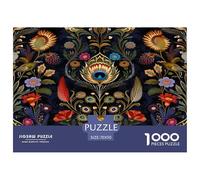 1000 Pièces Paon Puzzles Divertissement Créatif Pièces Parfaitement Assorties Animaux Puzzles Classiques Qualité Premium pour Adultes 70x50cm/1000pcs