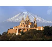 1000 Pieces Paper Jigsaw Puzzles for Adults - Paper Puzzles Set Gift with Decorative Kits Funny Puzzles Gifts, Family Game Collection Church Mexico Volcano (26x38cm)