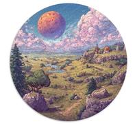 1000 Pièces Plateau de Greenfield Puzzles Jeu De Société Adulte Plateau Vert de la Dôme de la Lune Casse-tête Activités Familiales Stimulantes Qualité Premium pour Adultes 1000pcs (67.5x67.5cm)