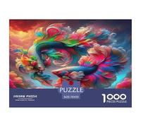 1000 Pièces Poissons Koi Papier Puzzle Jeu De Puzzle Pièces Parfaitement Assorties Bonne Chance Koi Casse-tête Qualité Premium pour Adultes Et Enfants 70x50cm/1000pcs