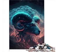 1000 pièces pour Adultes Puzzles Difficiles Nuage de feu Bélier Puzzles en Bois Jeu de Puzzle Jouets pour Adultes Puzzles familiaux Cadeau Jeux de Puzzles Amusants (50x75 cm)