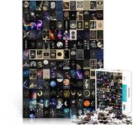 1000 pièces pour Cadeaux pour Adultes Mosaïque d'astronomie Fait de Bois pour Les 14 Ans et Plus Jouets éducatifs et d'apprentissage Jeux familiaux Jeux Jouets Cadeaux。Taille:50x75cm