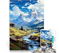 1000 pièces pour Cadeaux pour Adultes Paysage coloré étonnant Fait de Bois pour Les 14 Ans et Plus Entraînez Votre Cerveau et Vos Mains Cadeaux de Jeux de Noël。Taille：50x75cm/19.68x29.52pouce