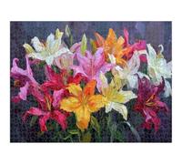 1000 Pièces Puzzle Adulte Coloré & Lis Puzzle en Bois Robuste 1T#320