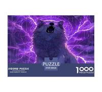 1000 Pièces Puzzle Art du Loup Mythique - Faune Sauvage Jeu Familial Cadeau Famille & Amis 38x26cm/1000pcs