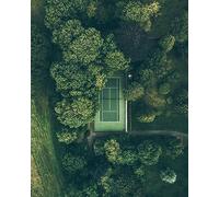 1000 Pieces Puzzle Art Un Court De Tennis Verdoyant Entouré D'Arbres 75 * 50Cm