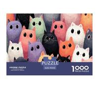 1000 Pièces Puzzle Beaucoup de Chats - Animal de Compagnie Cat Cadeau Unique Adultes & Enfants ≥8ans 70x50cm/1000pcs