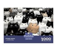 1000 Pièces Puzzle Beaucoup de Chats - Animal de Compagnie Cat Casse-tête Coloré Déco Familiale 70x50cm/1000pcs